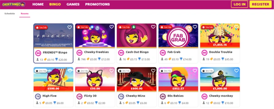 Cheeky bingo casino